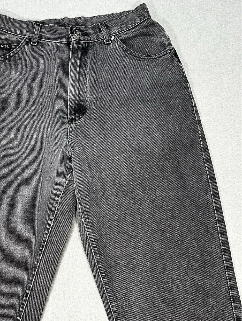 Lee Vintage Black Denim Jeans USA Made 28x28 Heart Patch Repair Mom Fit 12